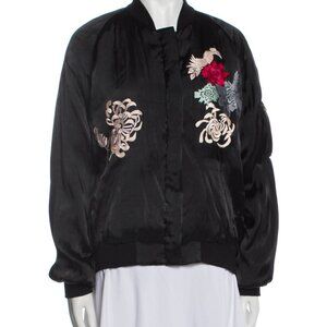 Sonia Rykel  Paris Mon Amour Silk/Satin Bomber Jacket Sz.40/ US 8